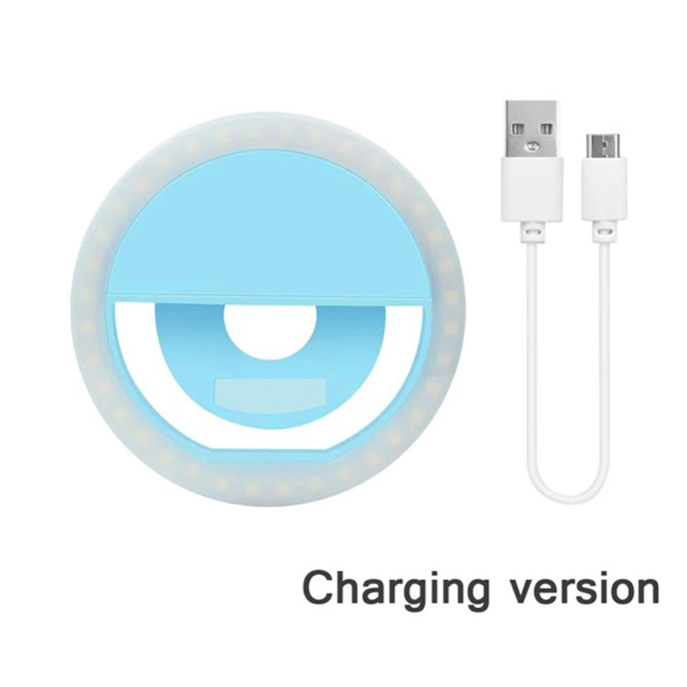 Led Selfie Ring Light Mobile Phone Lens LED Selfie Lamp Ring for IPhone Samsung Xiaomi Huawei Phone Selfie Clip Light Accessorie