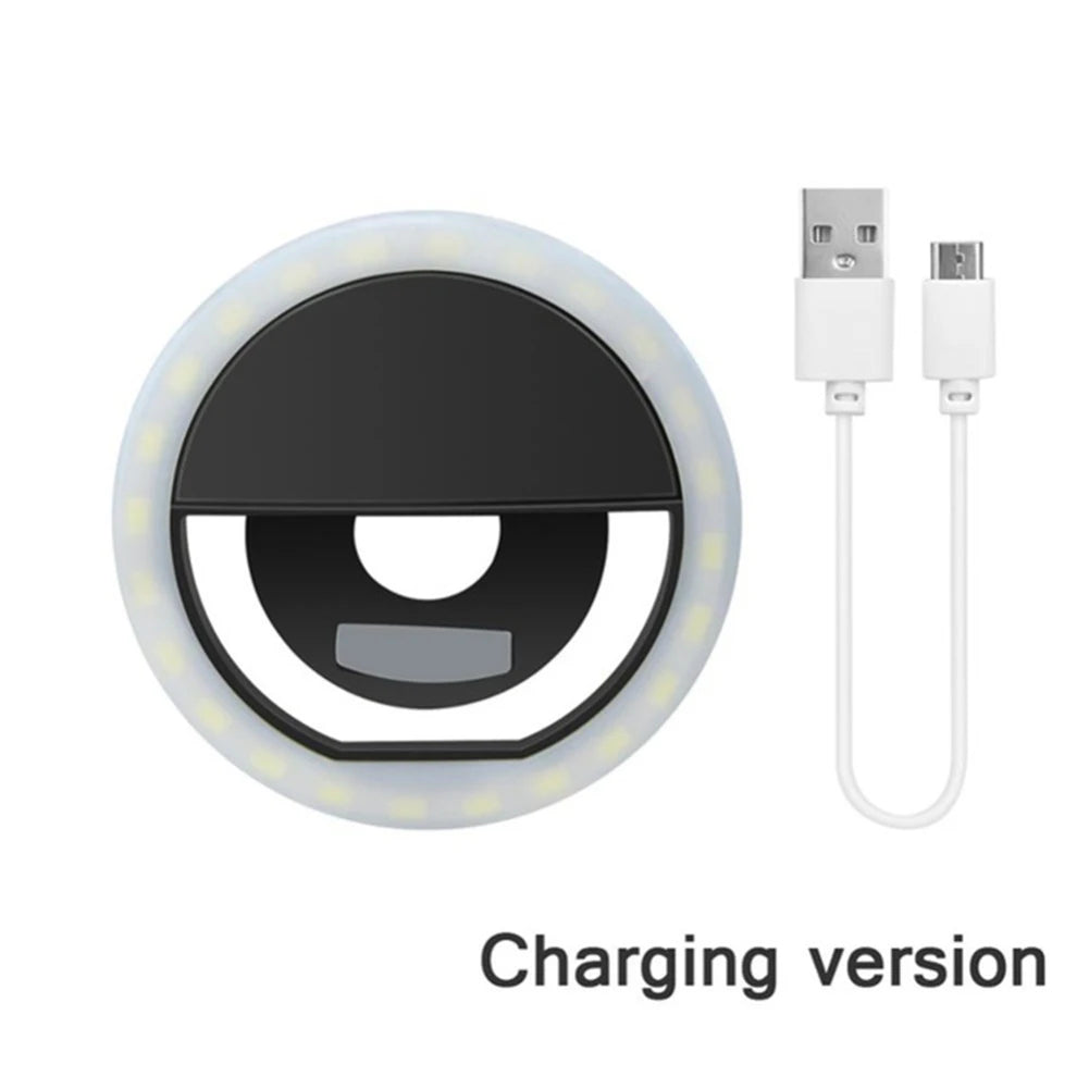 Led Selfie Ring Light Mobile Phone Lens LED Selfie Lamp Ring for IPhone Samsung Xiaomi Huawei Phone Selfie Clip Light Accessorie