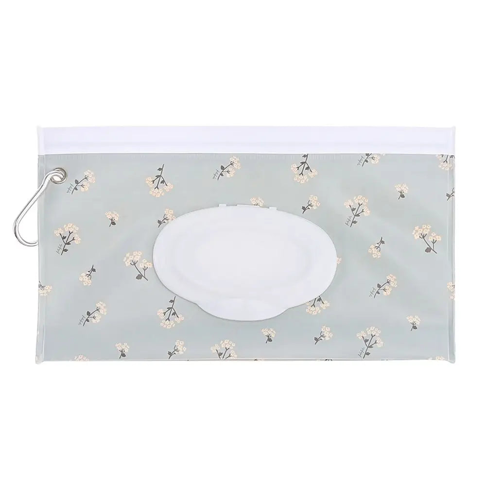 EVA Wet Wipes Bag Portable Wipes Pouch Flip Cover Snap-Strap Holder Case Refillable Useful Tissue Box Stroller Accessories