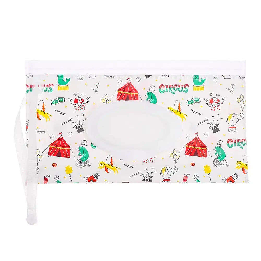 EVA Wet Wipes Bag Portable Wipes Pouch Flip Cover Snap-Strap Holder Case Refillable Useful Tissue Box Stroller Accessories