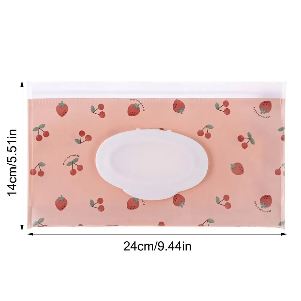 EVA Wet Wipes Bag Portable Wipes Pouch Flip Cover Snap-Strap Holder Case Refillable Useful Tissue Box Stroller Accessories
