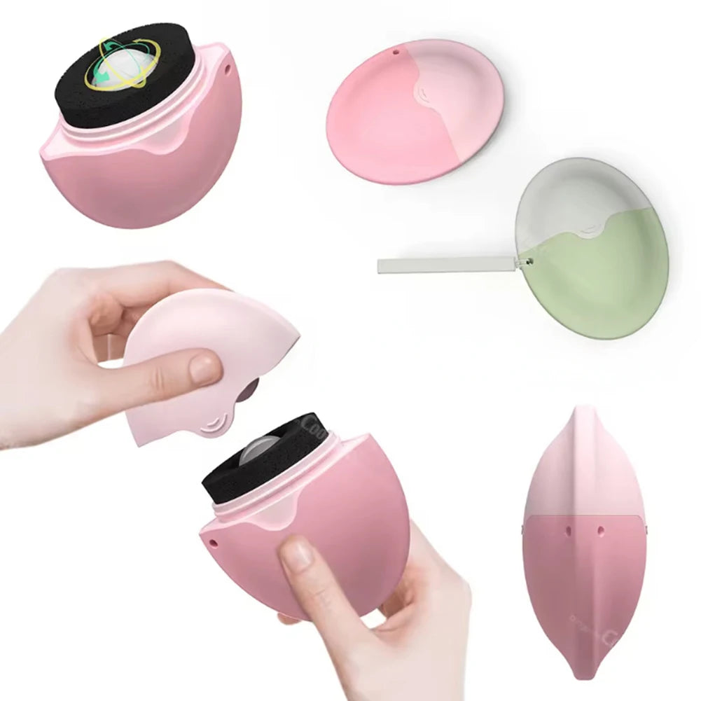 1PC New Silicone Suncream Roller Applicator Refillable Oval Isolation Lotion Cream Bottles Stitching Color Cosmetics Tool Travel