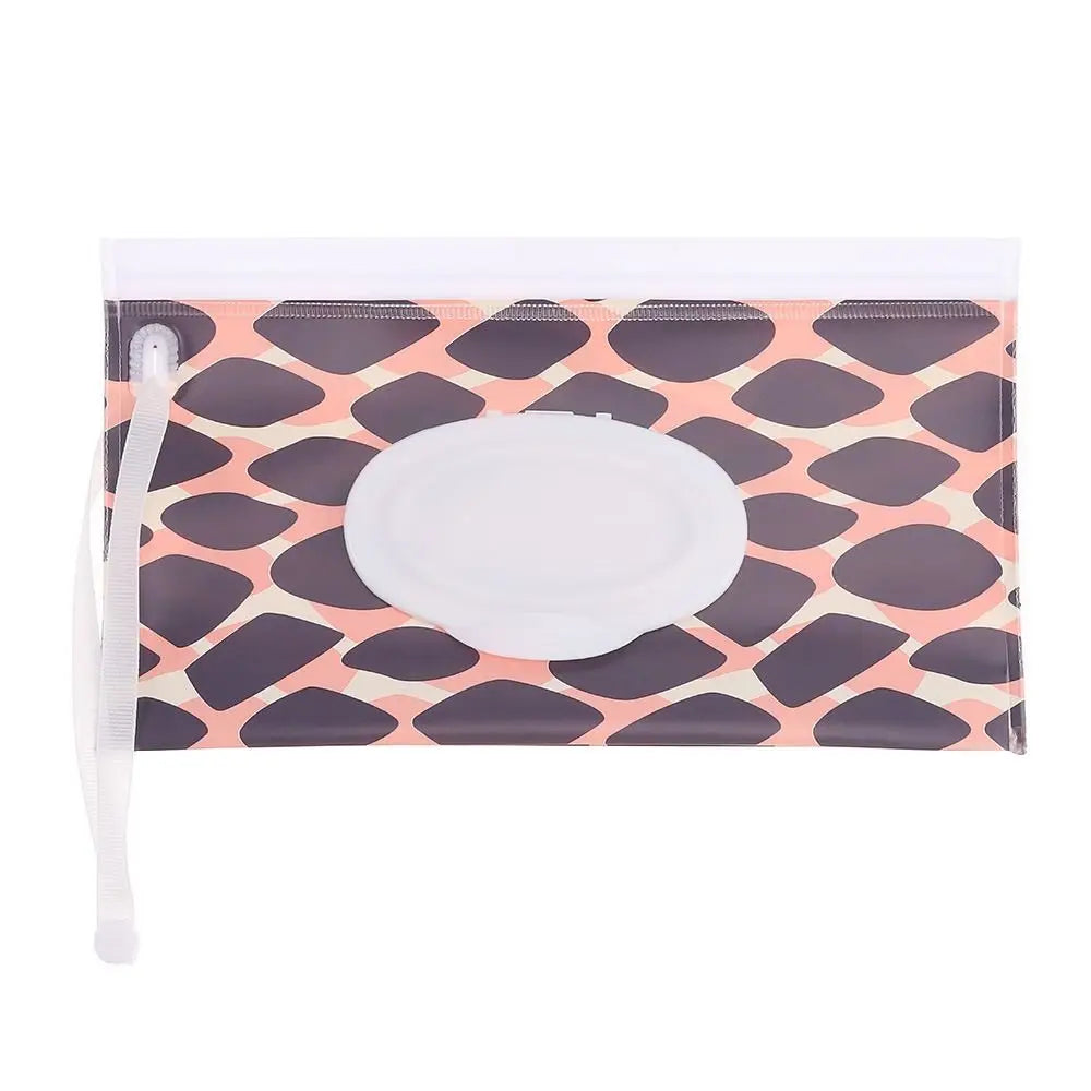EVA Wet Wipes Bag Portable Wipes Pouch Flip Cover Snap-Strap Holder Case Refillable Useful Tissue Box Stroller Accessories