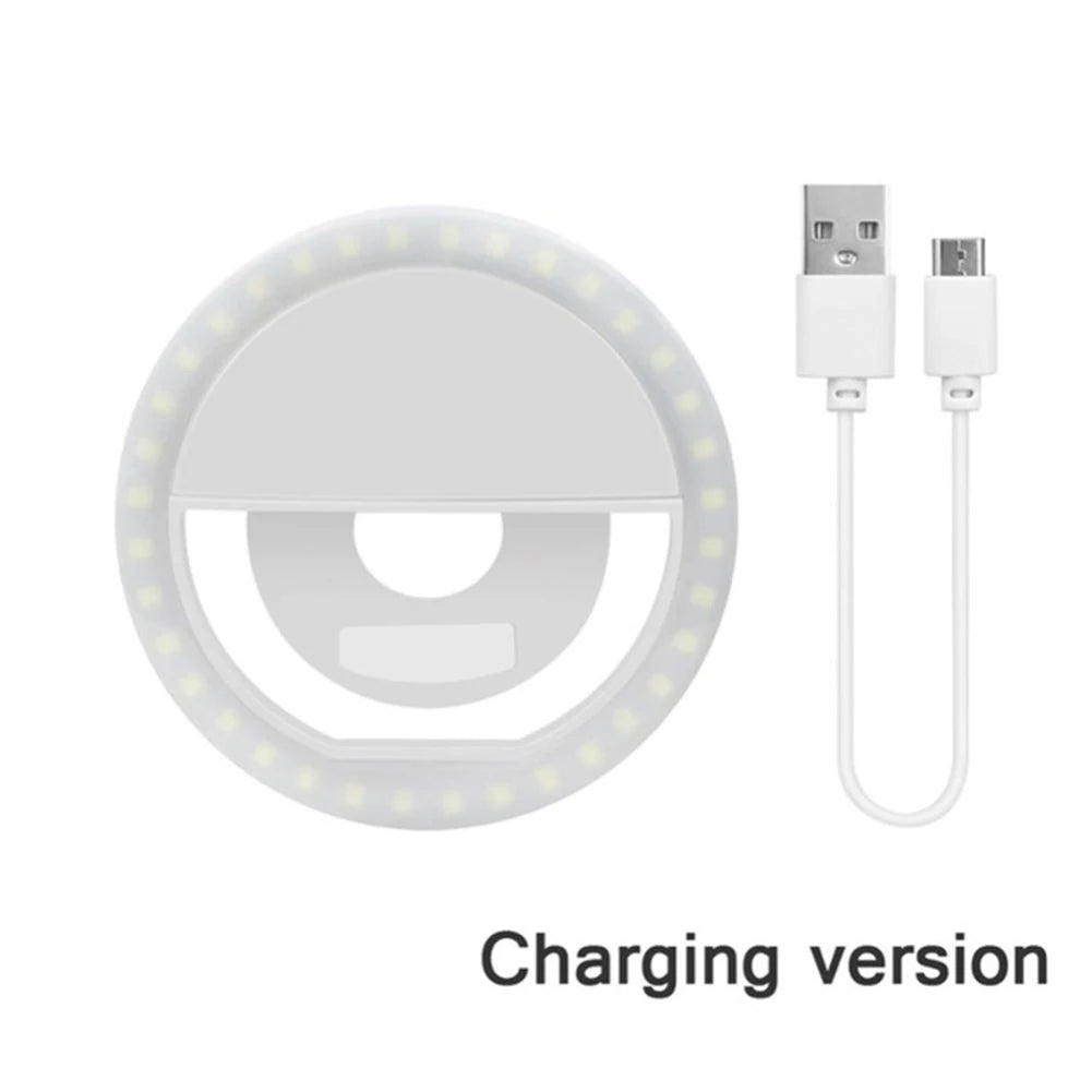 Led Selfie Ring Light Mobile Phone Lens LED Selfie Lamp Ring for IPhone Samsung Xiaomi Huawei Phone Selfie Clip Light Accessorie
