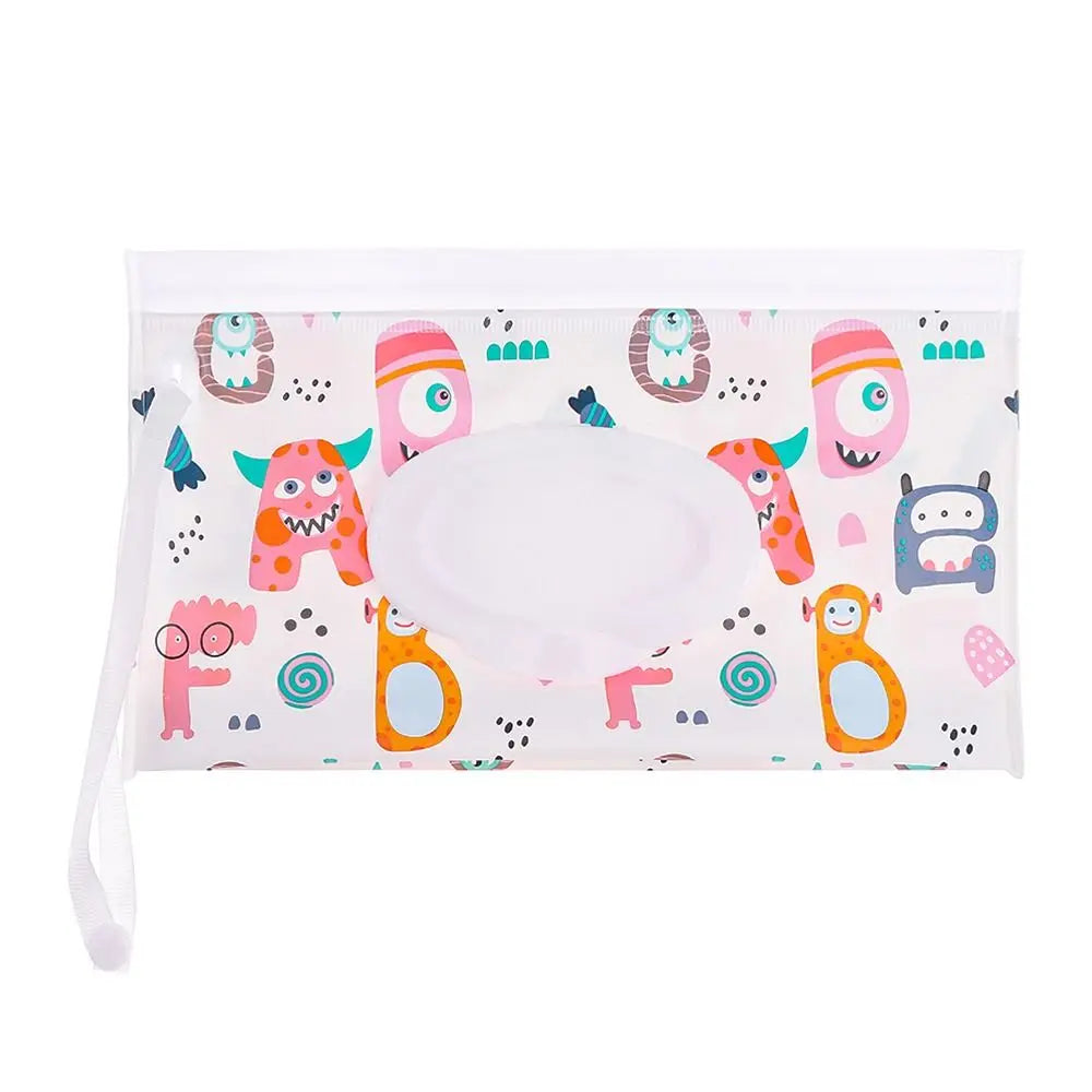 EVA Wet Wipes Bag Portable Wipes Pouch Flip Cover Snap-Strap Holder Case Refillable Useful Tissue Box Stroller Accessories