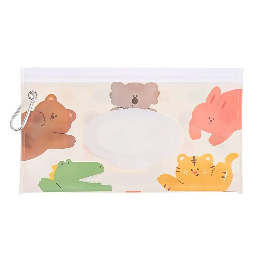EVA Wet Wipes Bag Portable Wipes Pouch Flip Cover Snap-Strap Holder Case Refillable Useful Tissue Box Stroller Accessories