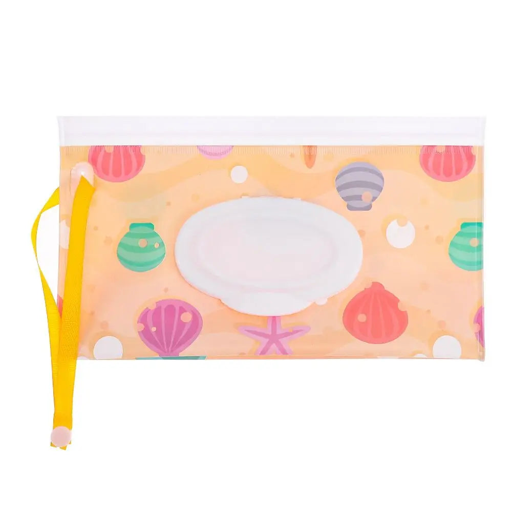 EVA Wet Wipes Bag Portable Wipes Pouch Flip Cover Snap-Strap Holder Case Refillable Useful Tissue Box Stroller Accessories