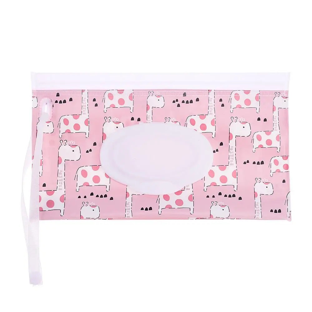EVA Wet Wipes Bag Portable Wipes Pouch Flip Cover Snap-Strap Holder Case Refillable Useful Tissue Box Stroller Accessories