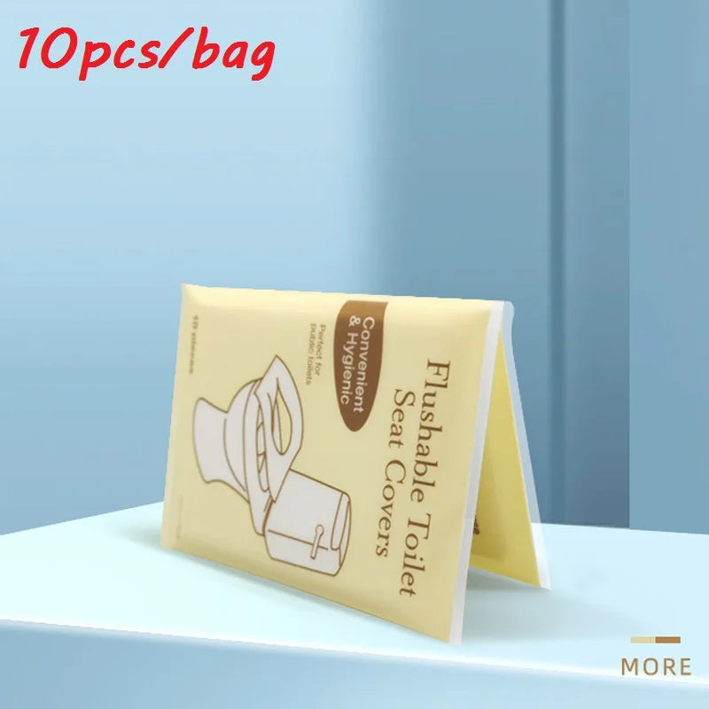 Packing 10 Pieces Disposable Water Disposable Toilet Cushion Travel Toilet Paper Public Toilet Cushion Convenient Pack