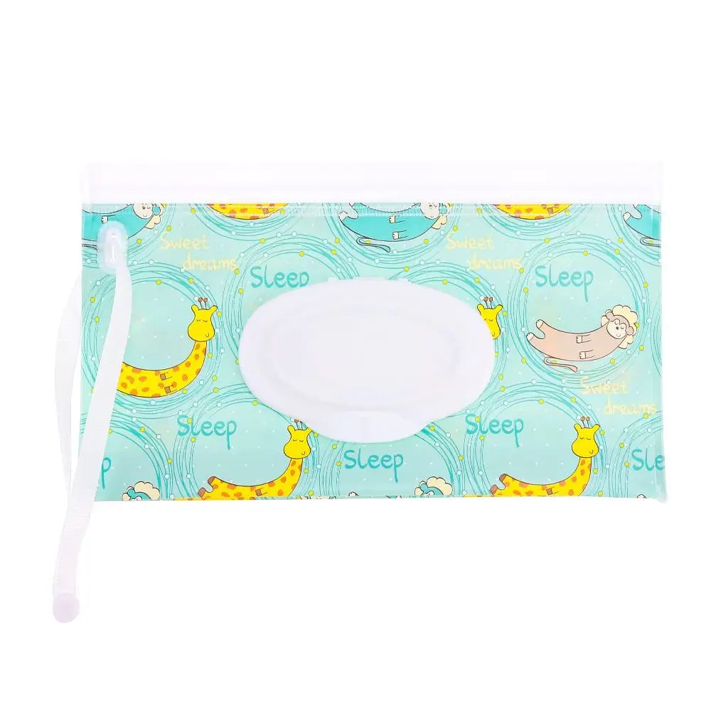 EVA Wet Wipes Bag Portable Wipes Pouch Flip Cover Snap-Strap Holder Case Refillable Useful Tissue Box Stroller Accessories